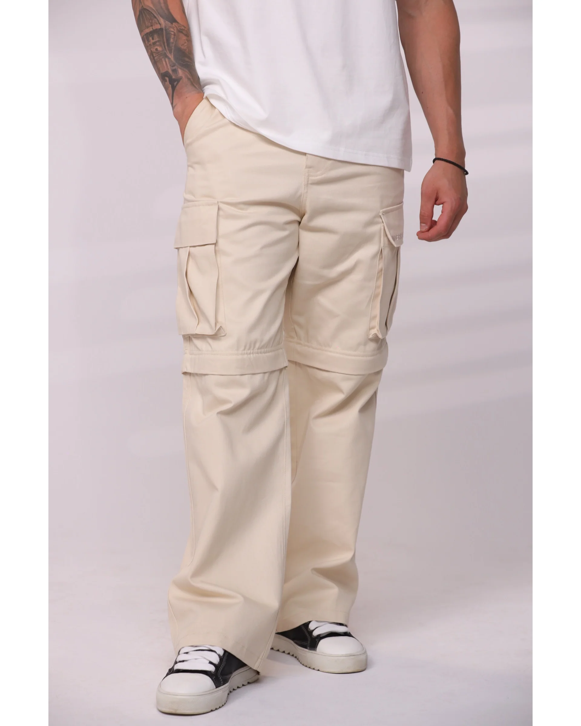 UNDERRATED Zip-Off Cargo Pant - Cream - Image 13