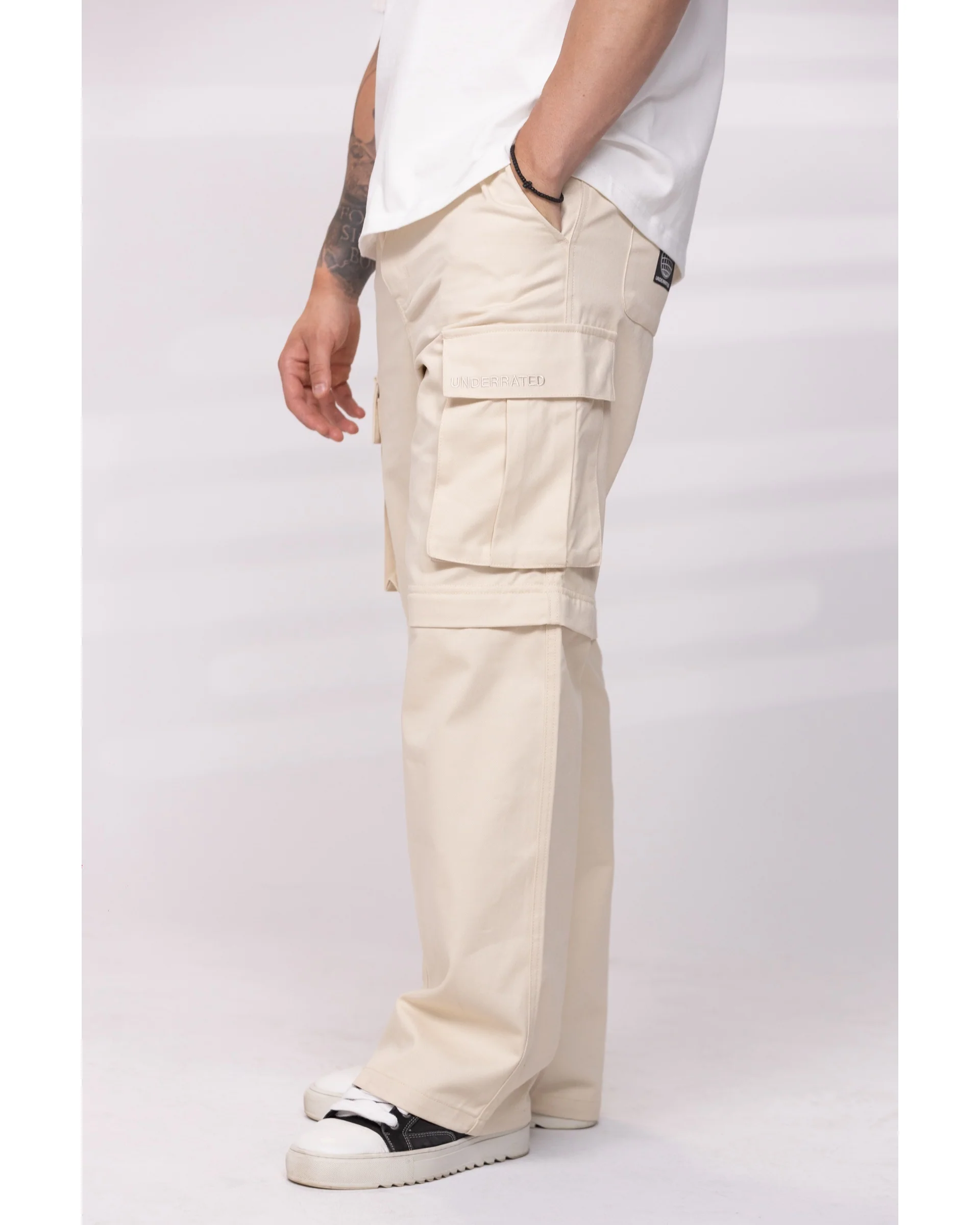 UNDERRATED Zip-Off Cargo Pant - Cream - Image 14