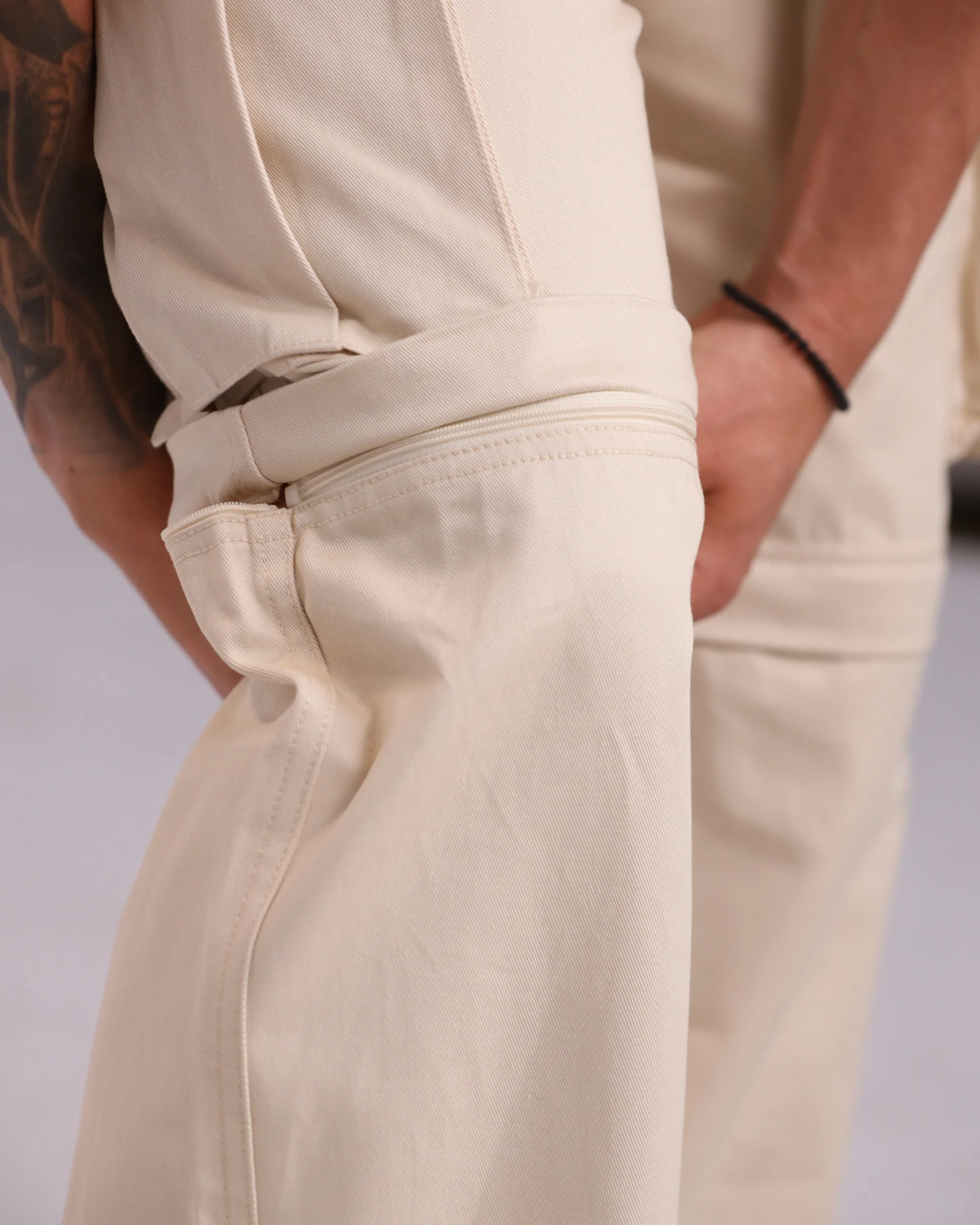 UNDERRATED Zip-Off Cargo Pant - Cream - Image 16