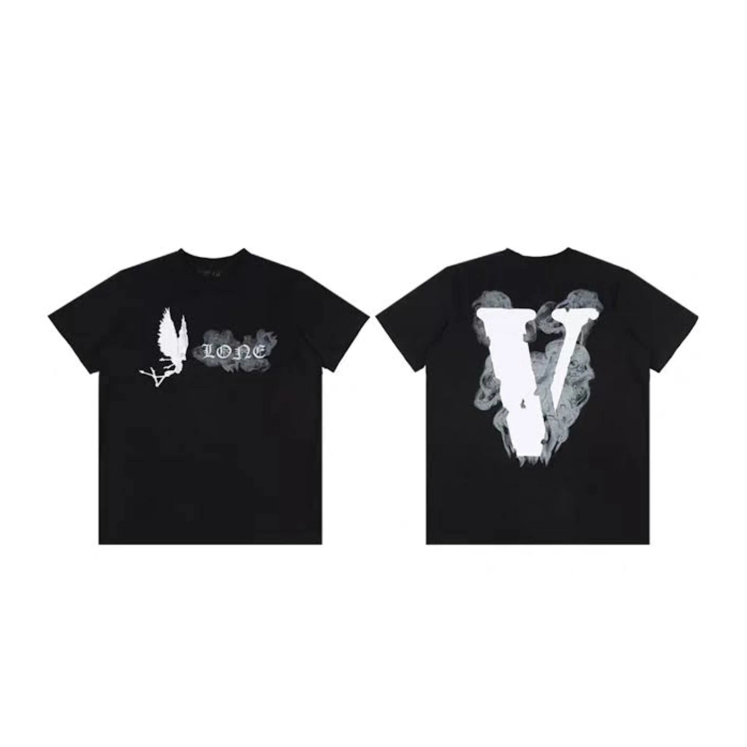 VLONE Smoke Angel T-Shirt - Black - Image 2